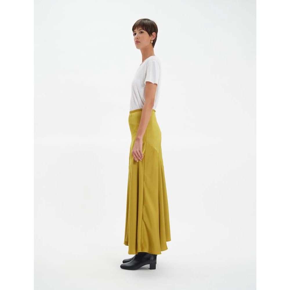 Ines De La Fressange Paris Velvette Skirt Yellow Dames