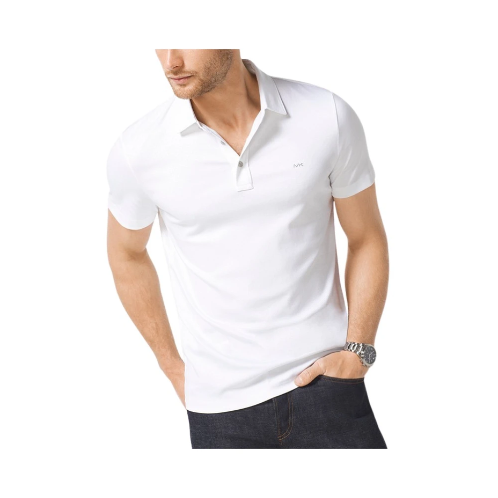 Sporty Hvid Herre Polo Shirt