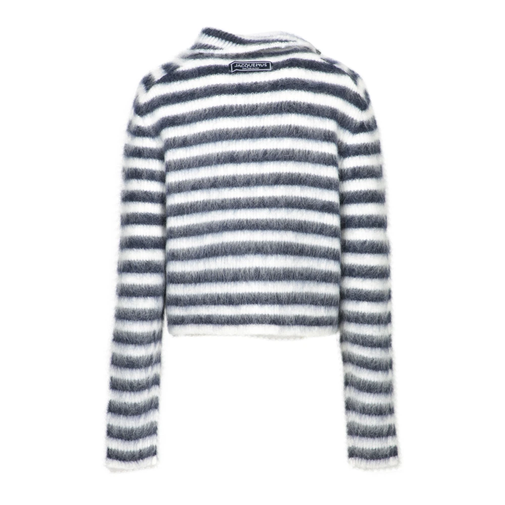 Jacquemus Blauw Gestreepte Gebreide Trui Multicolor Dames