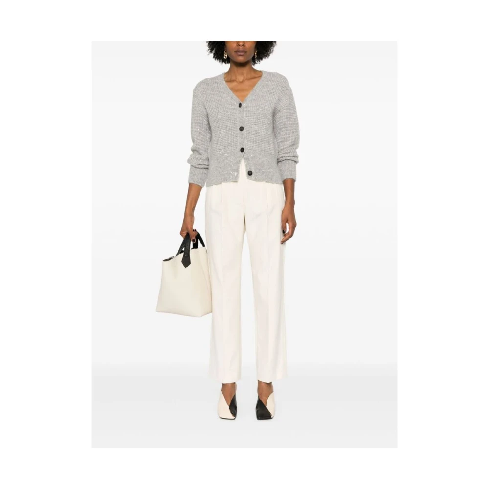 Blazé Milano Katoenen Corduroy Plooibroek White Dames