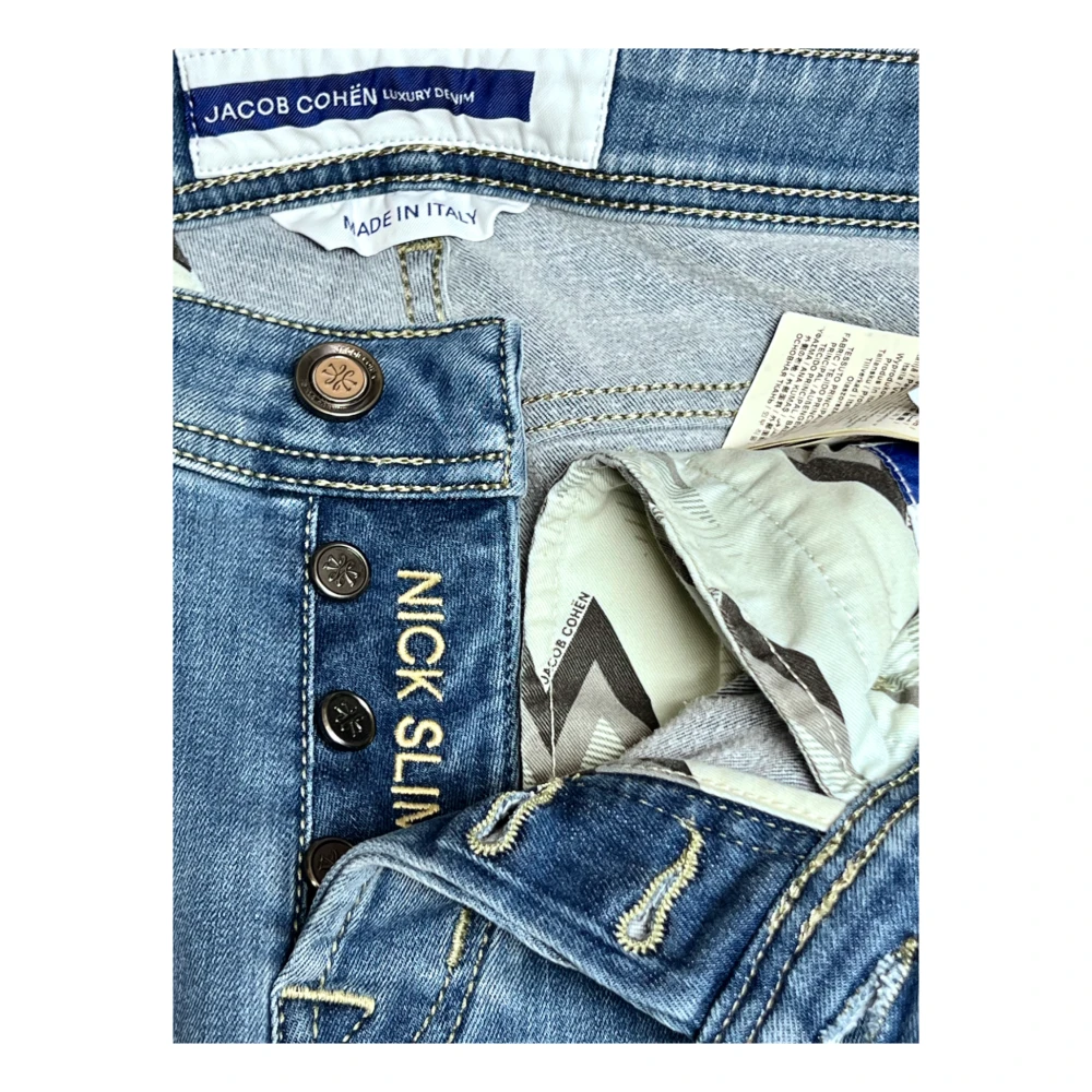 Jacob Cohën Nick Slim Lichtblauwe Jeans Blue Heren
