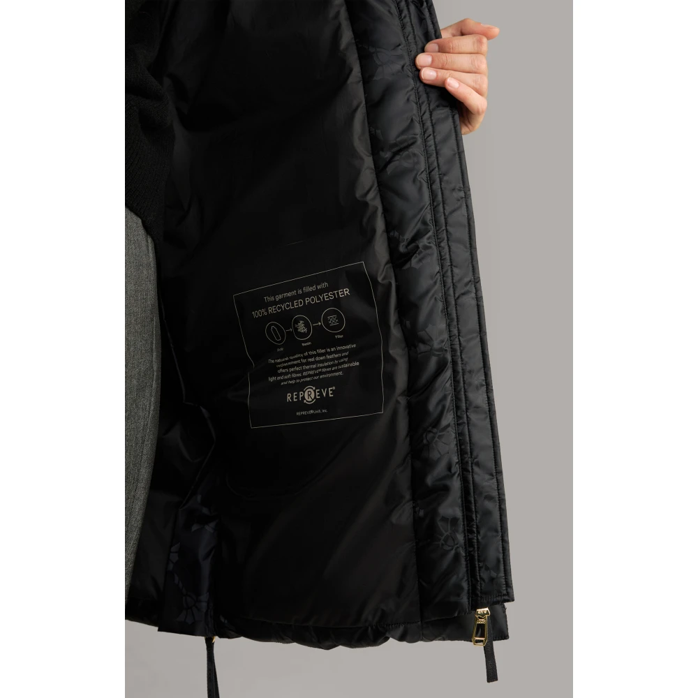 Joop! Grafische Bloem Hoodie Black Dames