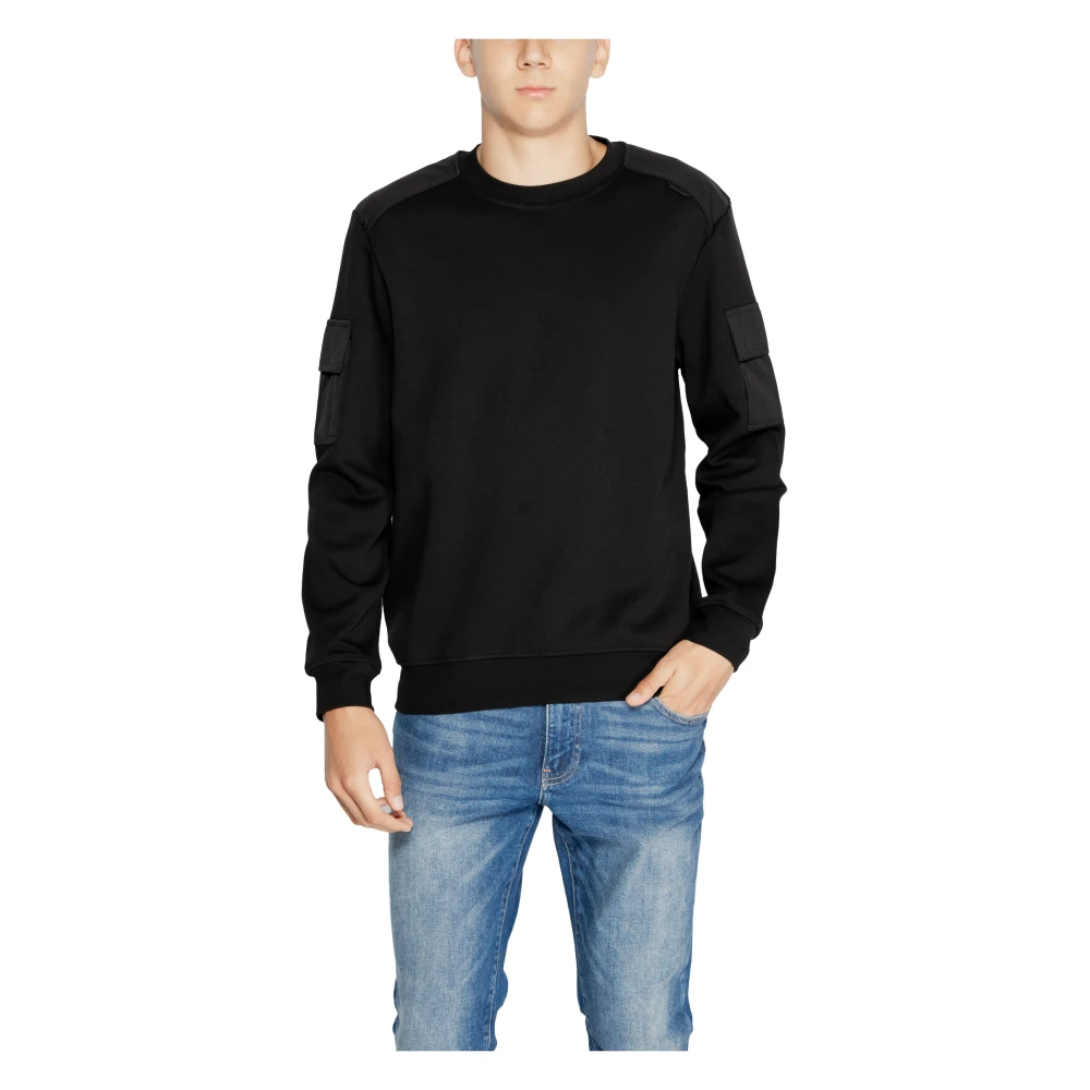 Antony Morato Katoen Interlock Sweatshirt Herfst Winter Collectie Black Heren