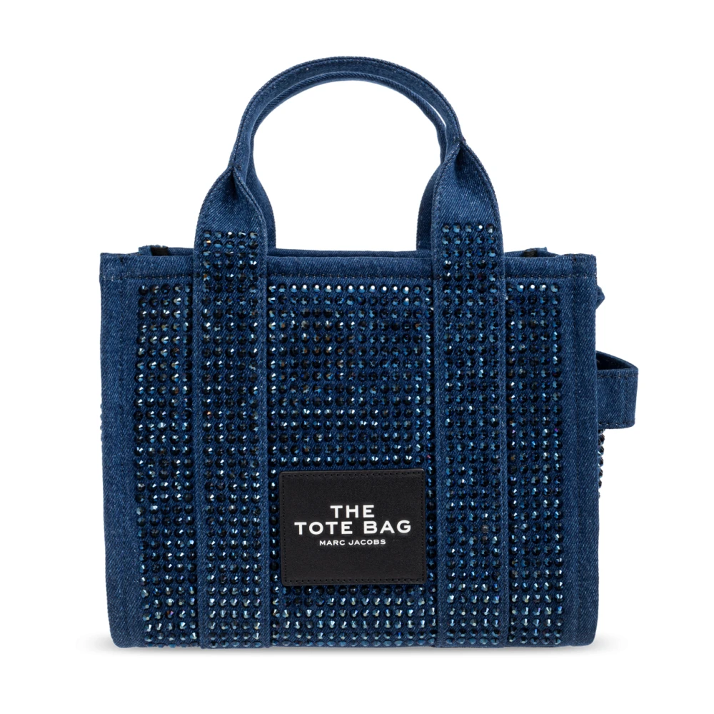 Marc Jacobs Handtas De Kristal Denim Kleine Tote Tas Blue Dames