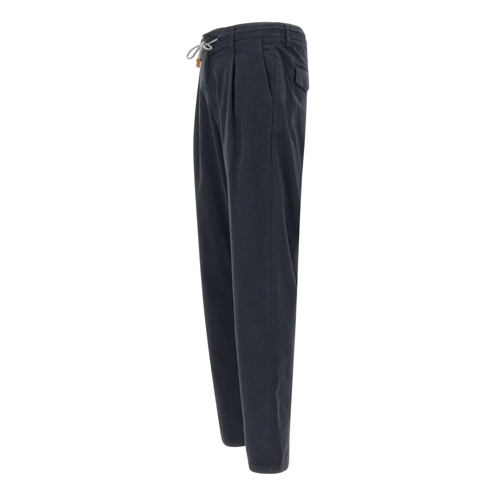 Eleventy Blauwe Katoenen Jogger Broek Blue Heren