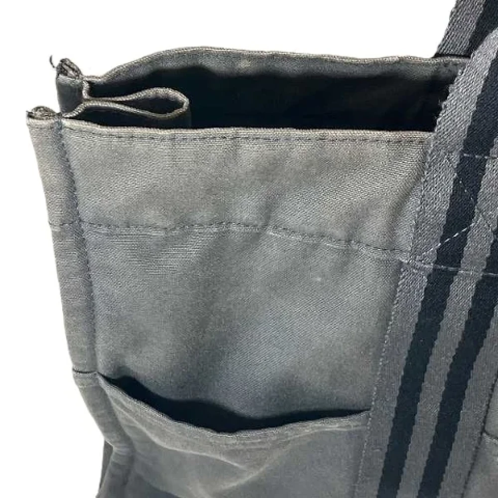 Hermès Vintage Pre-owned Canvas handbags Gray Dames