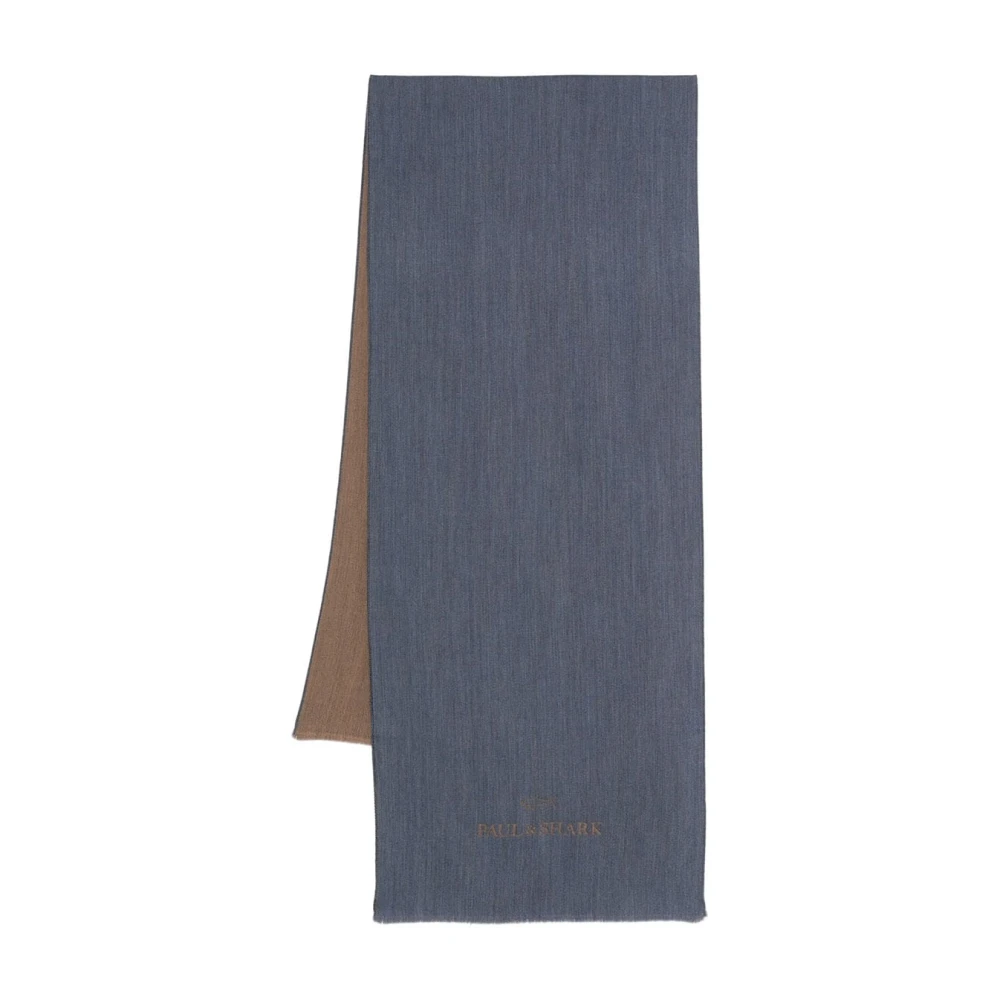Paul & Shark Men's Blue Scarves, One Size, Knitted Wool Scarf