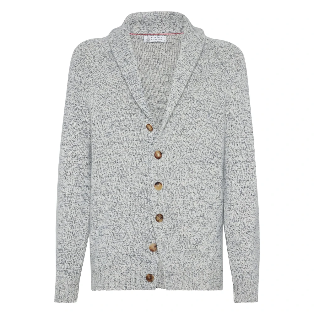 BRUNELLO CUCINELLI Blauw Indigo Cashmere Vest Gray Heren