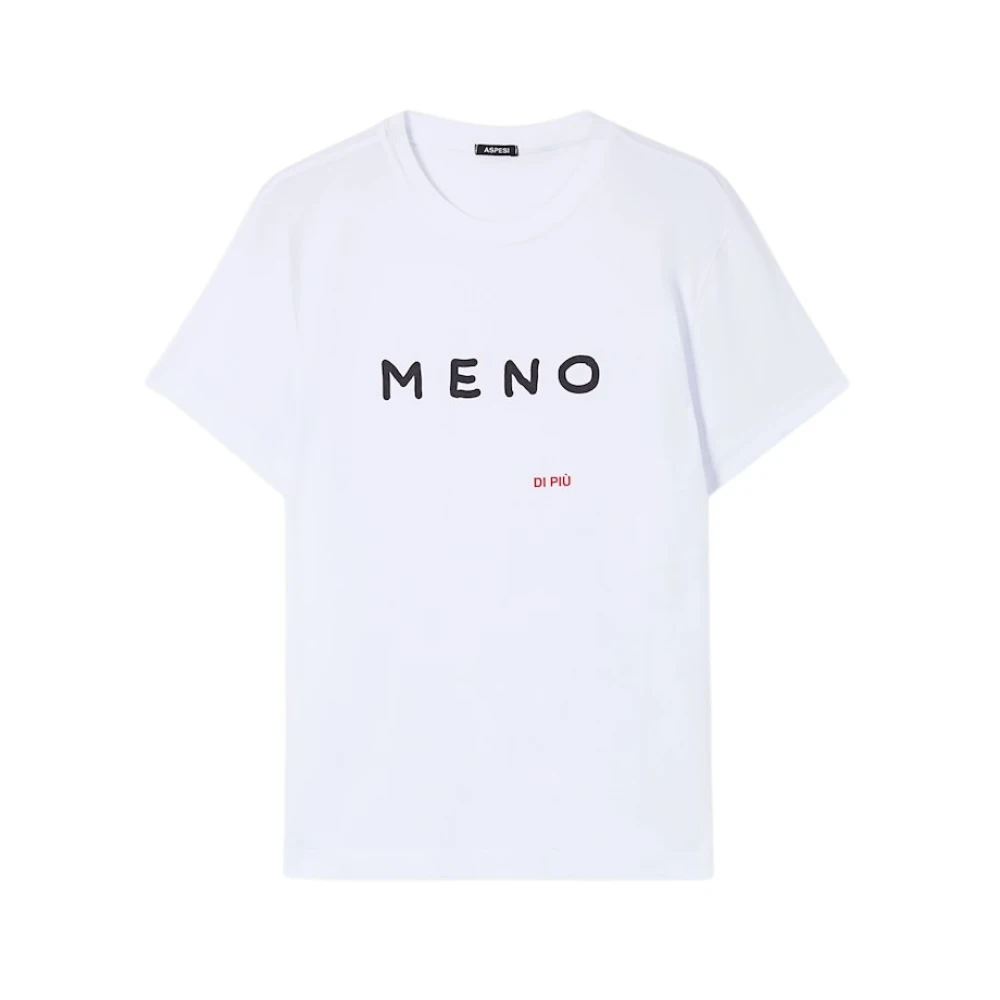 Aspesi Wit Katoenen T-shirt Meno DI PIÙ White Dames