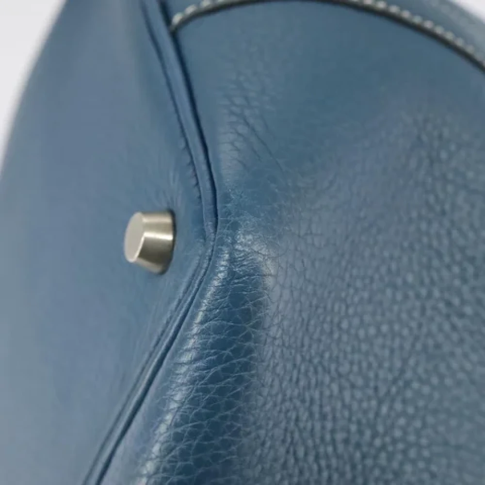 Hermès Vintage Pre-owned Leather handbags Blue Dames