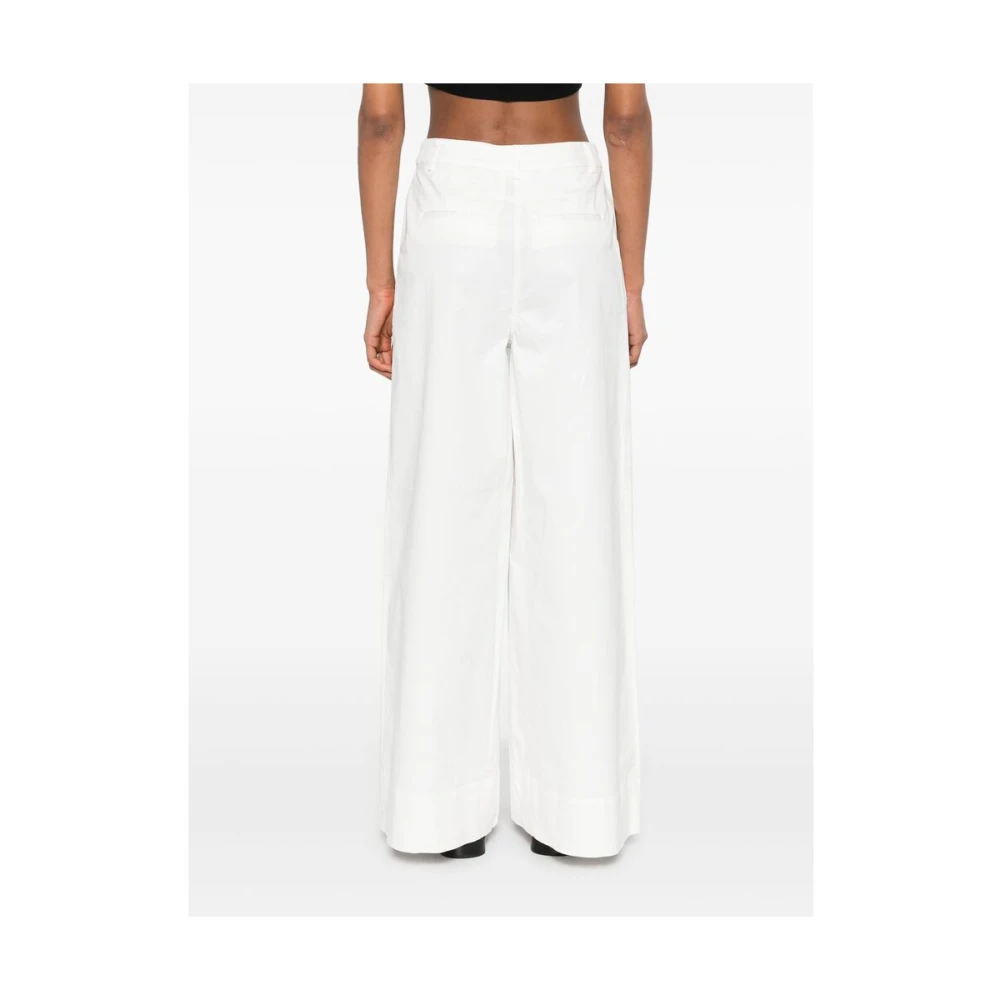 The Garment Witte broek met knopen en zakken White Dames