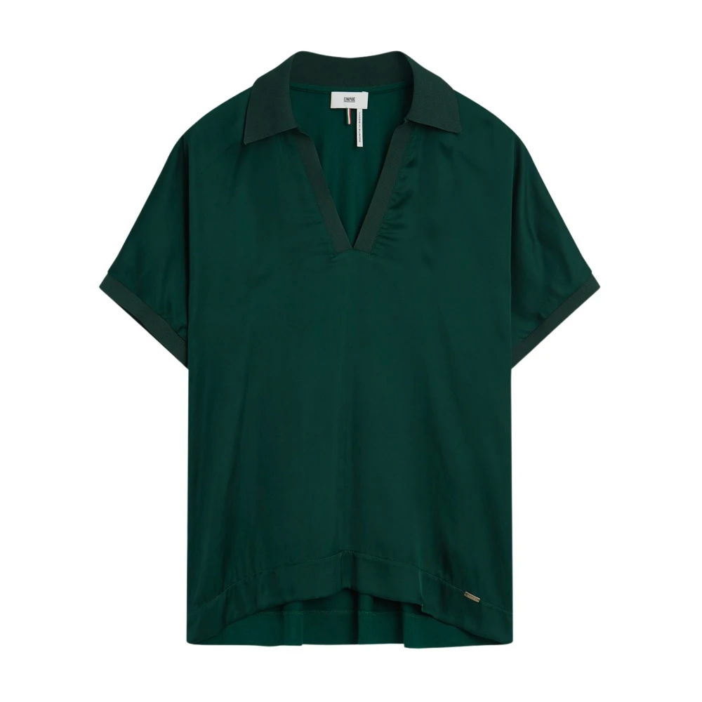 CINQUE Jersey Polo Shirt met V-hals Green Heren