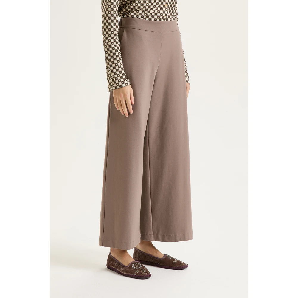 Maliparmi Comfy Jersey Broek Brown Dames