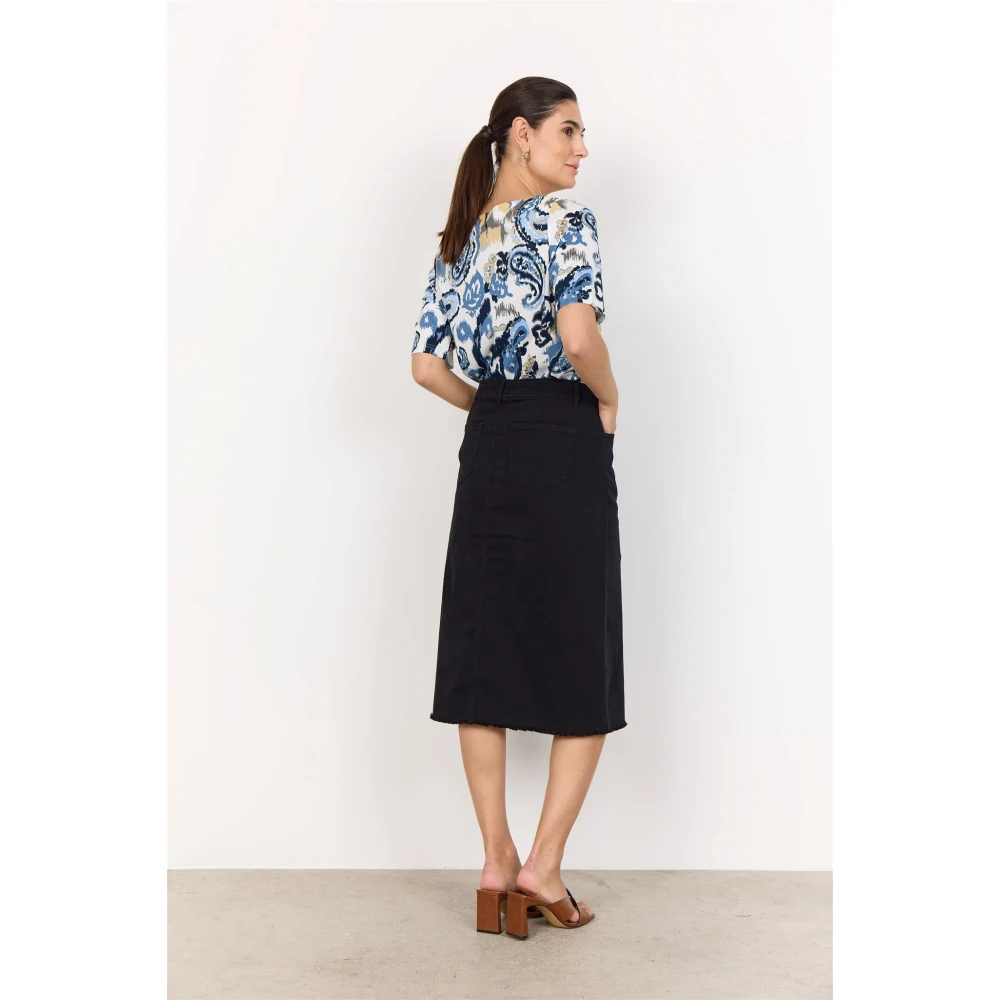 Soyaconcept Blauw Paisley Print Shirt Multicolor Dames
