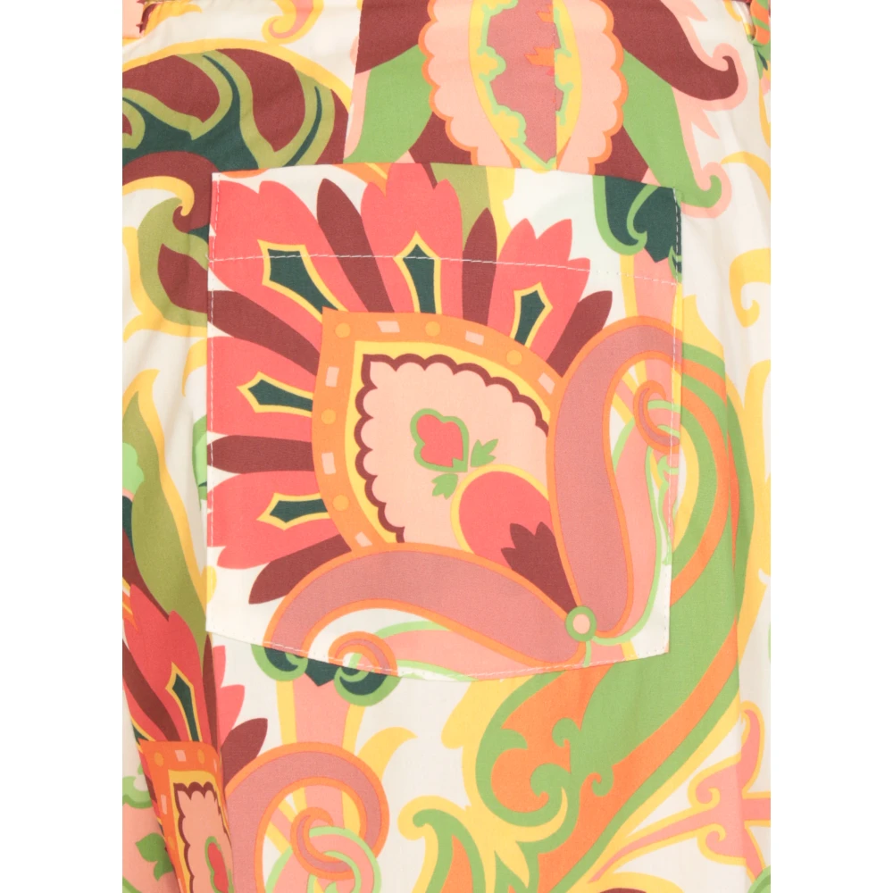 ETRO Multicolor Paisley Patroon Katoenen Broek Multicolor Dames