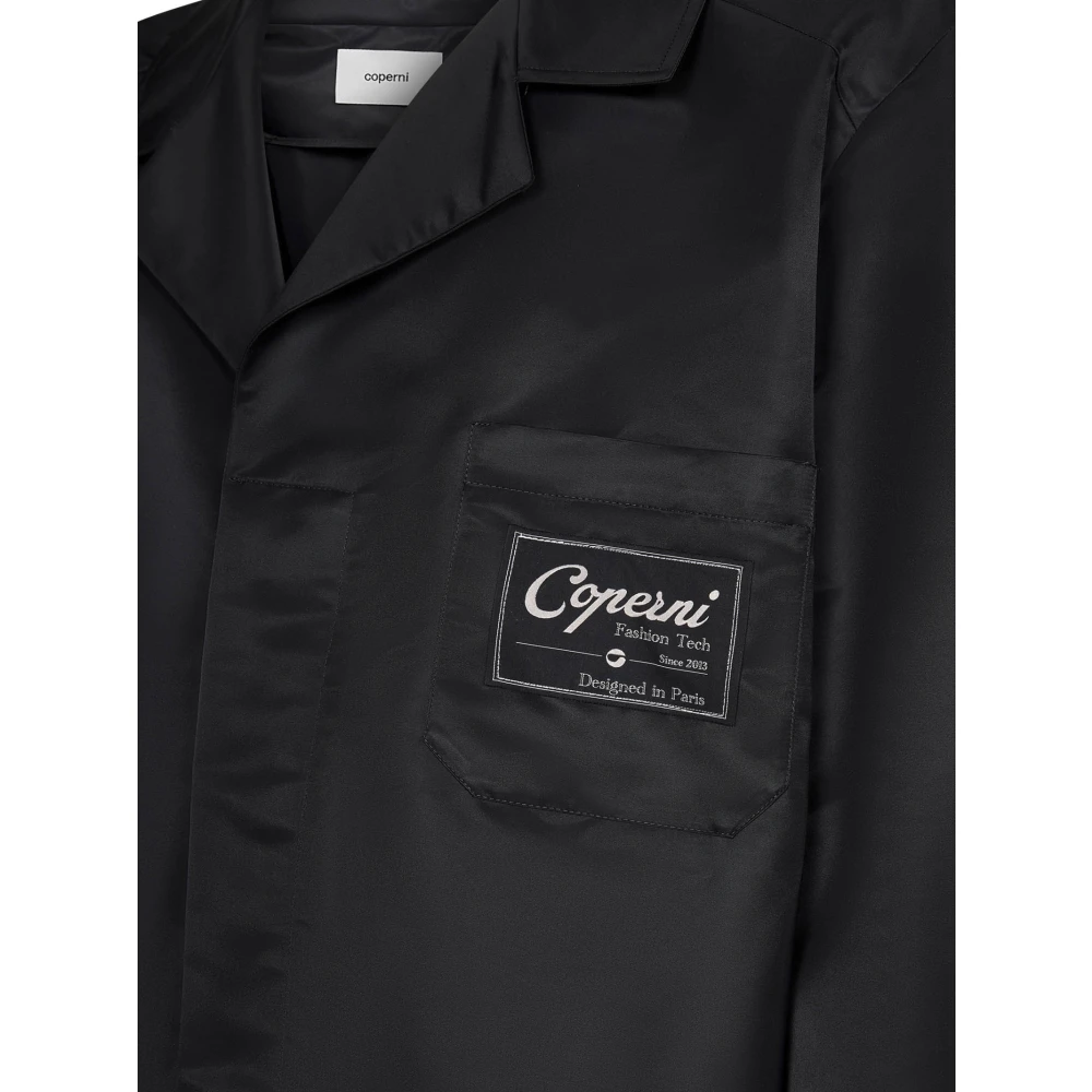 Coperni Zwarte Jas met Reverskraag en 3 4 Mouwen Black Dames