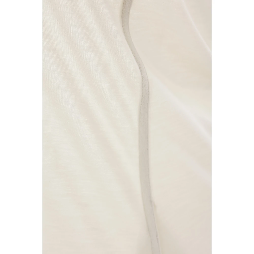 Rick Owens Asymmetrische Zijden Jersey Top Beige Dames