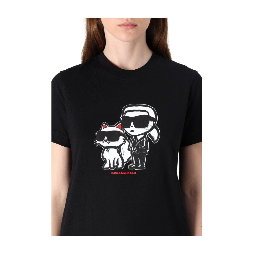 Karl Lagerfeld T-shirt Ikon Sketch Black Dames