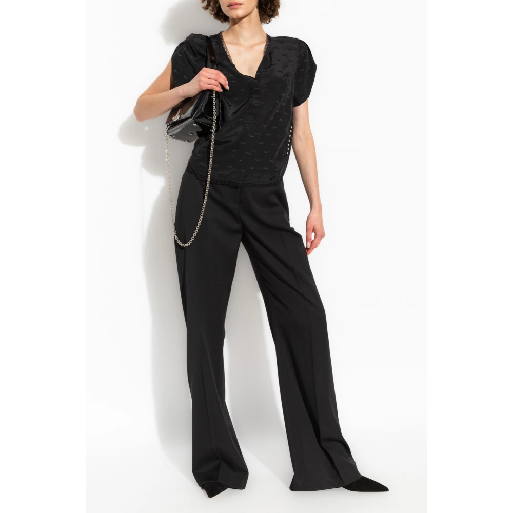 Zadig & Voltaire Top met geborduurd Tiffany-logo Black Dames
