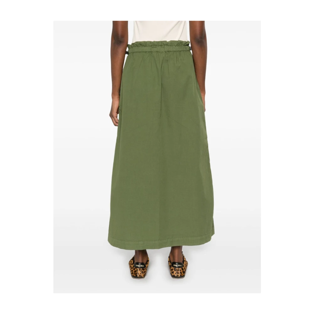 Woolrich Groene A-lijn Rok met Trekkoord Tailleband Green Dames