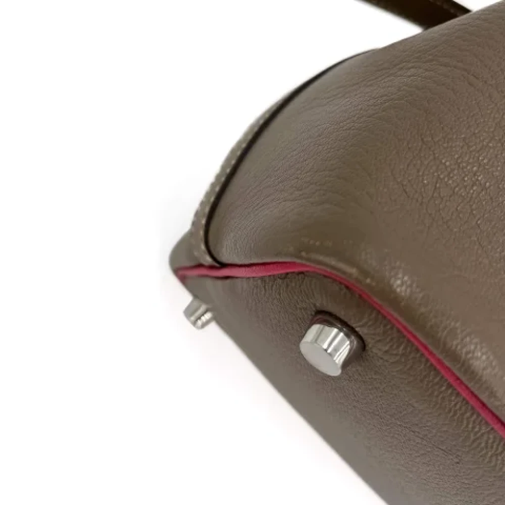 Hermès Vintage Pre-owned Leather handbags Gray Dames
