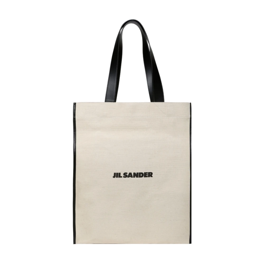 Jil Sander Men's Beige/Black Medium Tote Bag, And