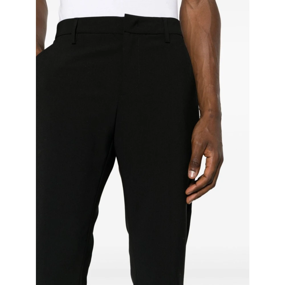 Dondup Zwarte Slim-Fit Maatwerk Broek Black Heren