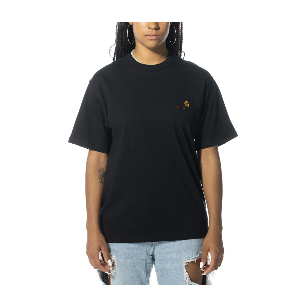 Carhartt WIP Amerikaans Script T-shirt Black Dames