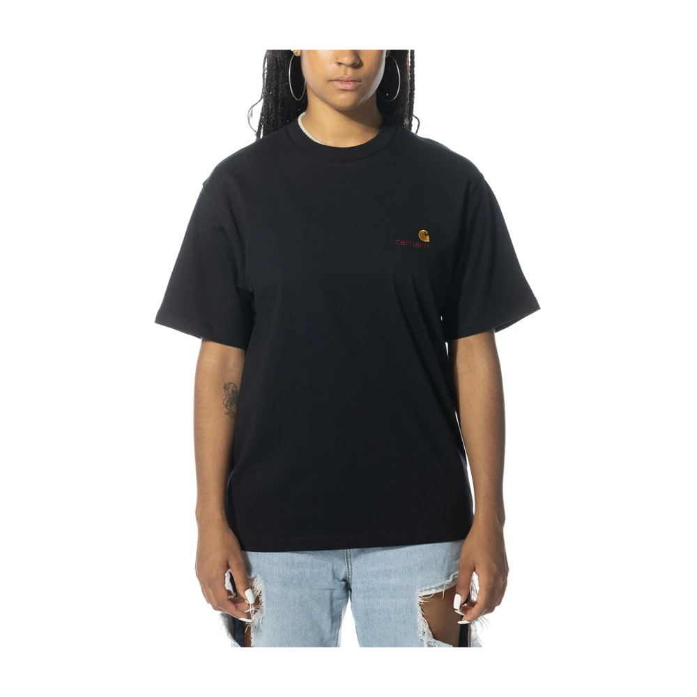 Carhartt WIP American Script T-Shirt Black Dames