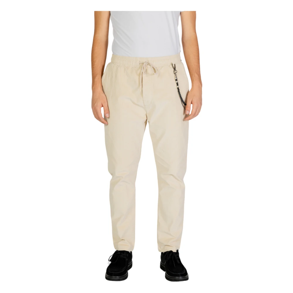 Gianni Lupo Beige Dragkedja Spetsbyxor Höst/Vinter Beige, Herr