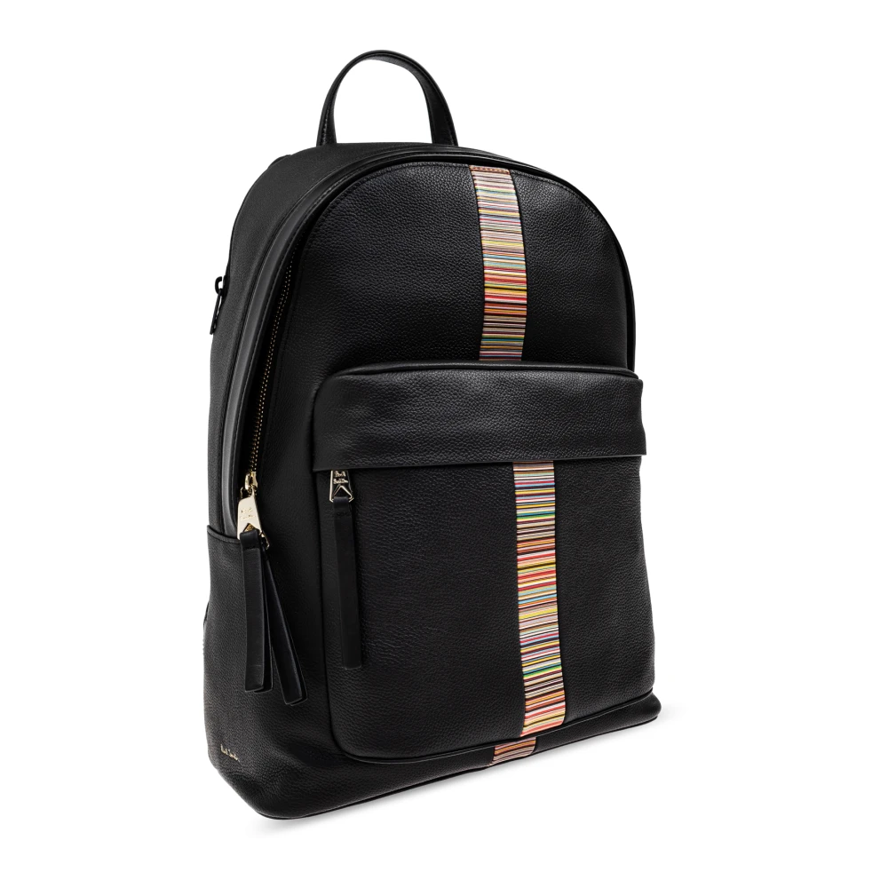 Paul Smith Leren rugzak Black Heren