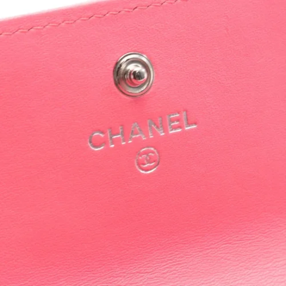 Chanel Vintage Pre-owned Leather wallets Pink Dames
