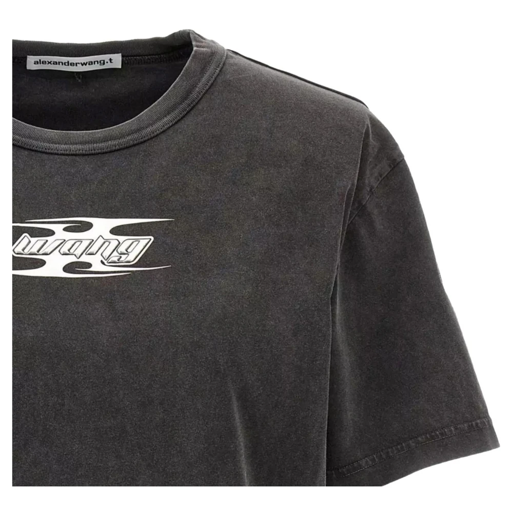 alexander wang Blade Logo T-Shirt Gray Dames