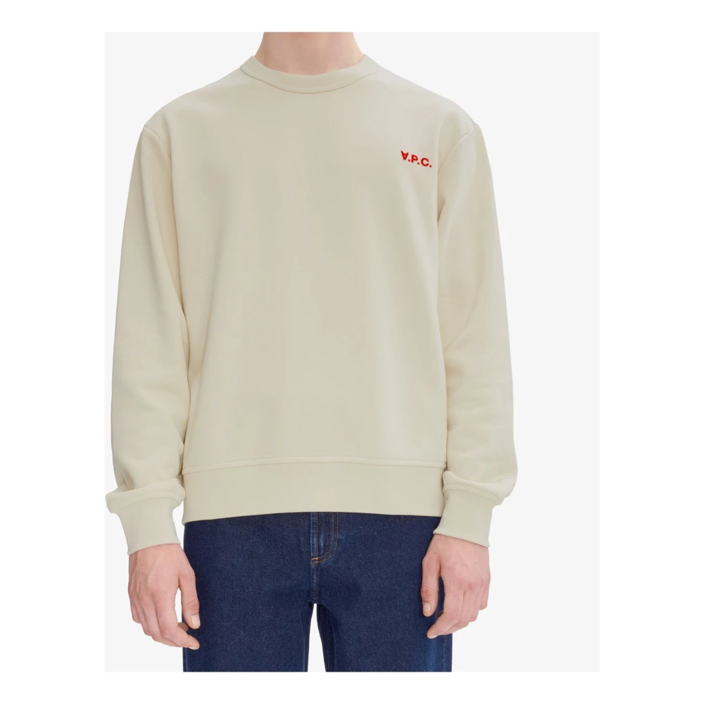 A.p.c. Petit VPC Katoenen Sweater met Logo Beige Heren