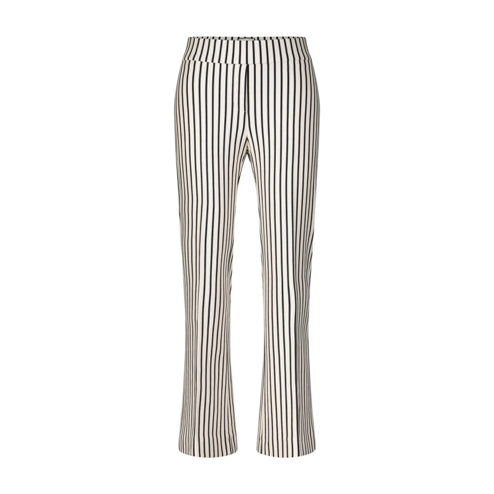 Seductive Gestreepte Jersey Broek Nanette Beige Dames