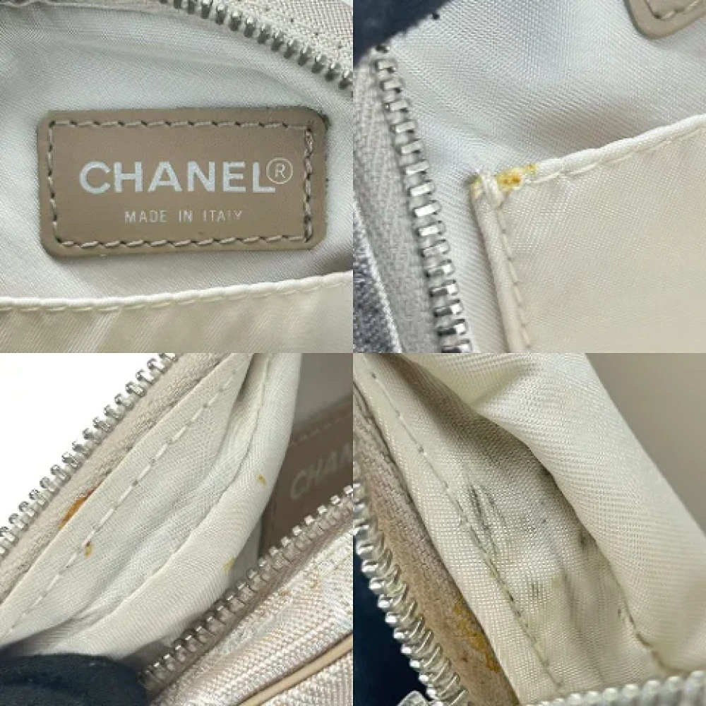 Chanel Vintage Pre-owned Canvas handbags Beige Dames