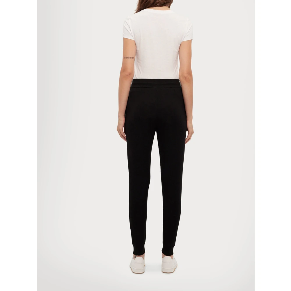 Emporio Armani Sportieve Zwarte Trekkoord Taille Logo Broek Black Dames