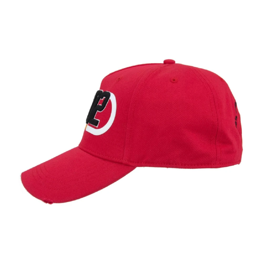 Dsquared2 Gedrukte Baseballpet met Gesp Red Unisex