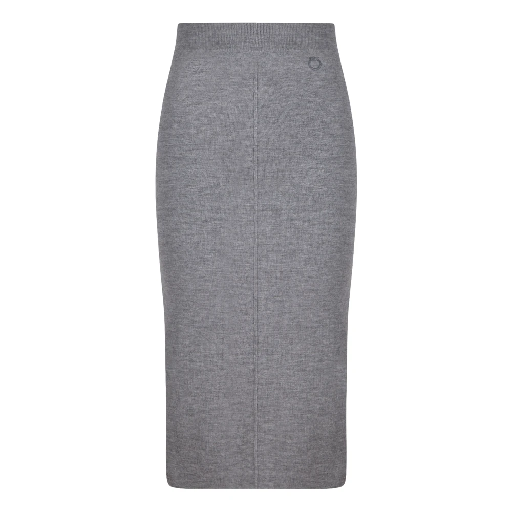 pinko Love Birds Wol Potlood Rok Gray Dames