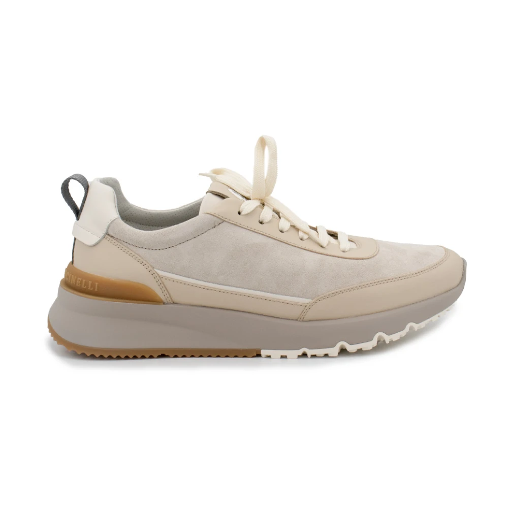 Brunello Cucinelli Men's Beige Sneakers, 11 Uk, Trainers