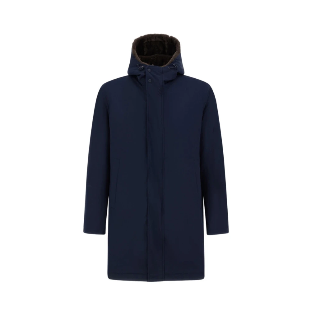 Herno Mannelijk Blauw Jassen Heren, L, Polyester, Keystone Parka