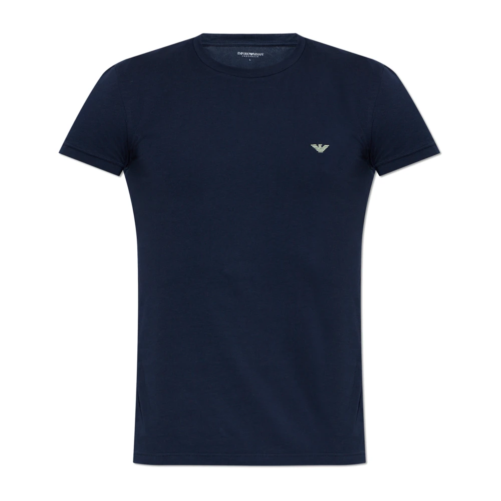 Emporio Armani Herren Blau Baumwoll-T-Shirt