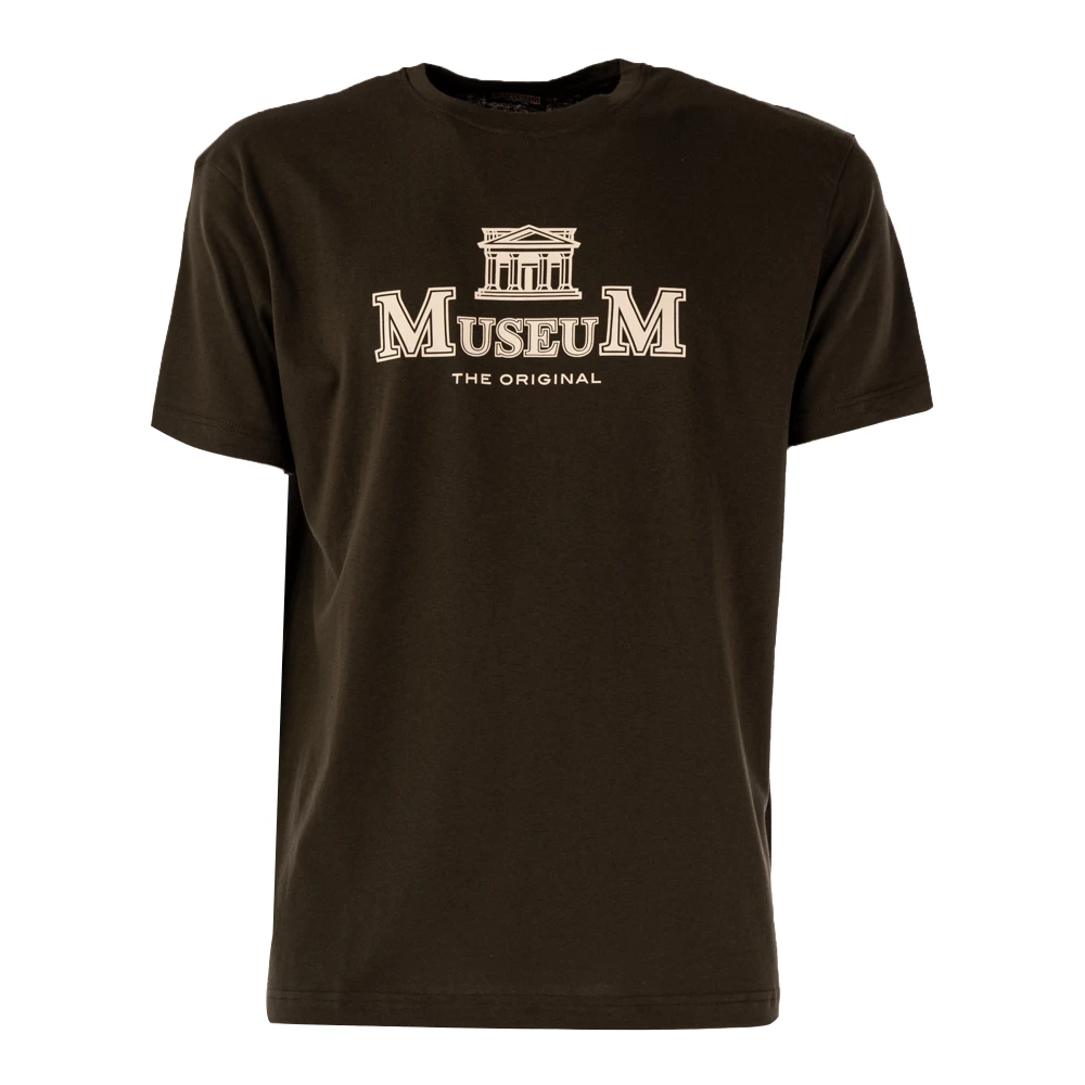 Museum Heren Erik T-shirt met Logo Green Heren