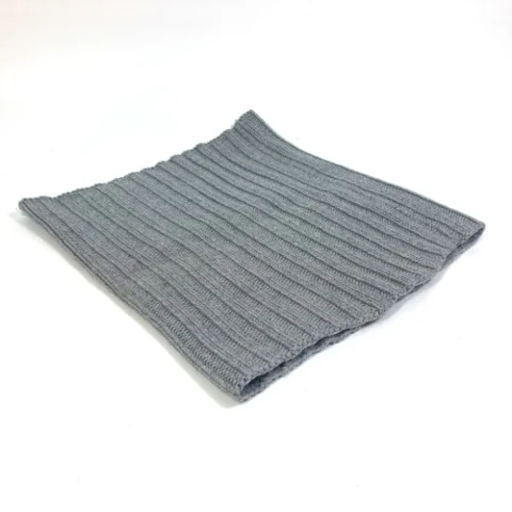 Dior Vintage Pre-owned Wool scarves Gray Dames