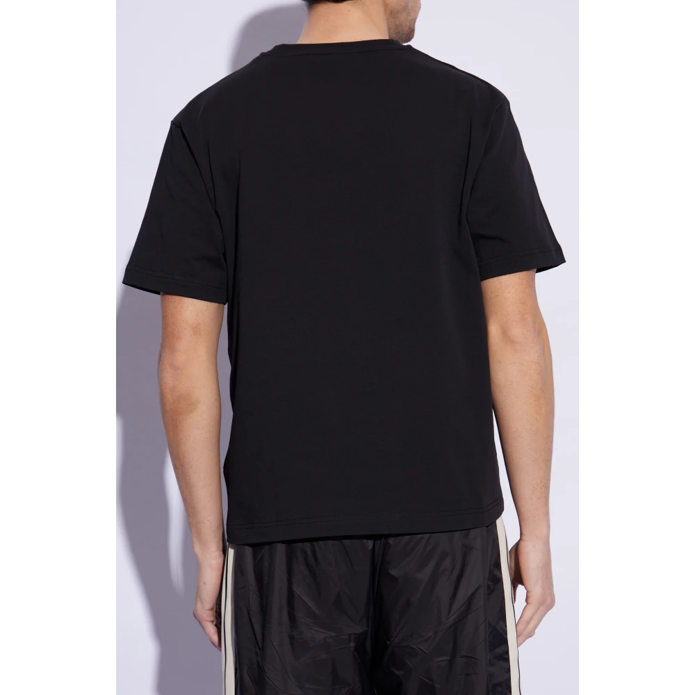 Palm Angels T-shirt met bedrukt logo Black Heren