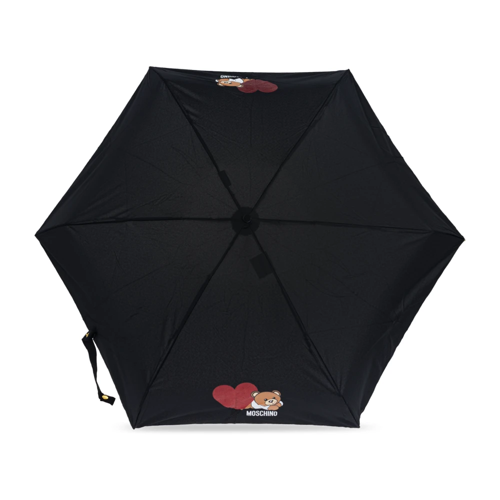 Moschino Paraplu met logo Black Unisex