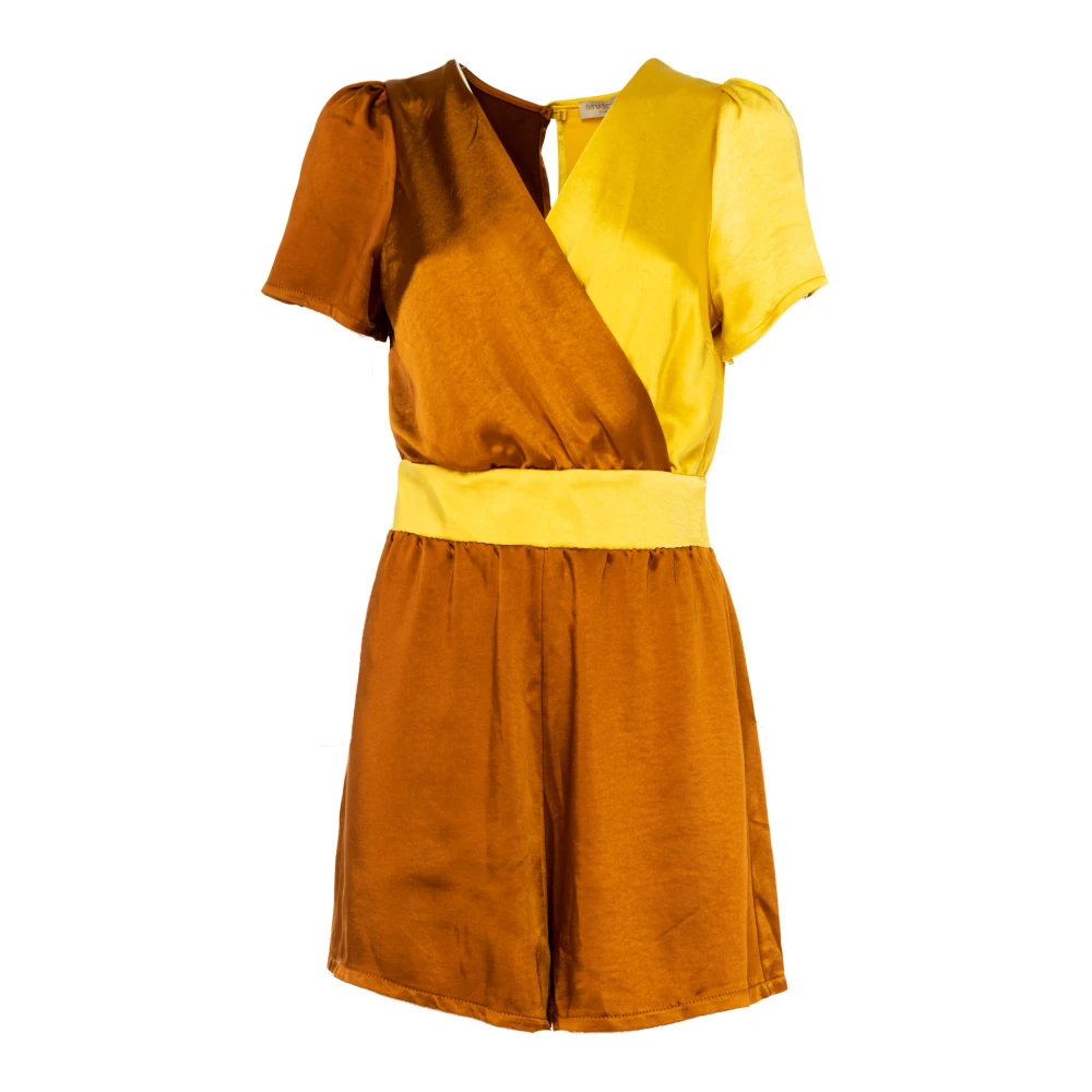 RINASCIMENTO Korte renaissance jumpsuit met V-hals Multicolor Dames