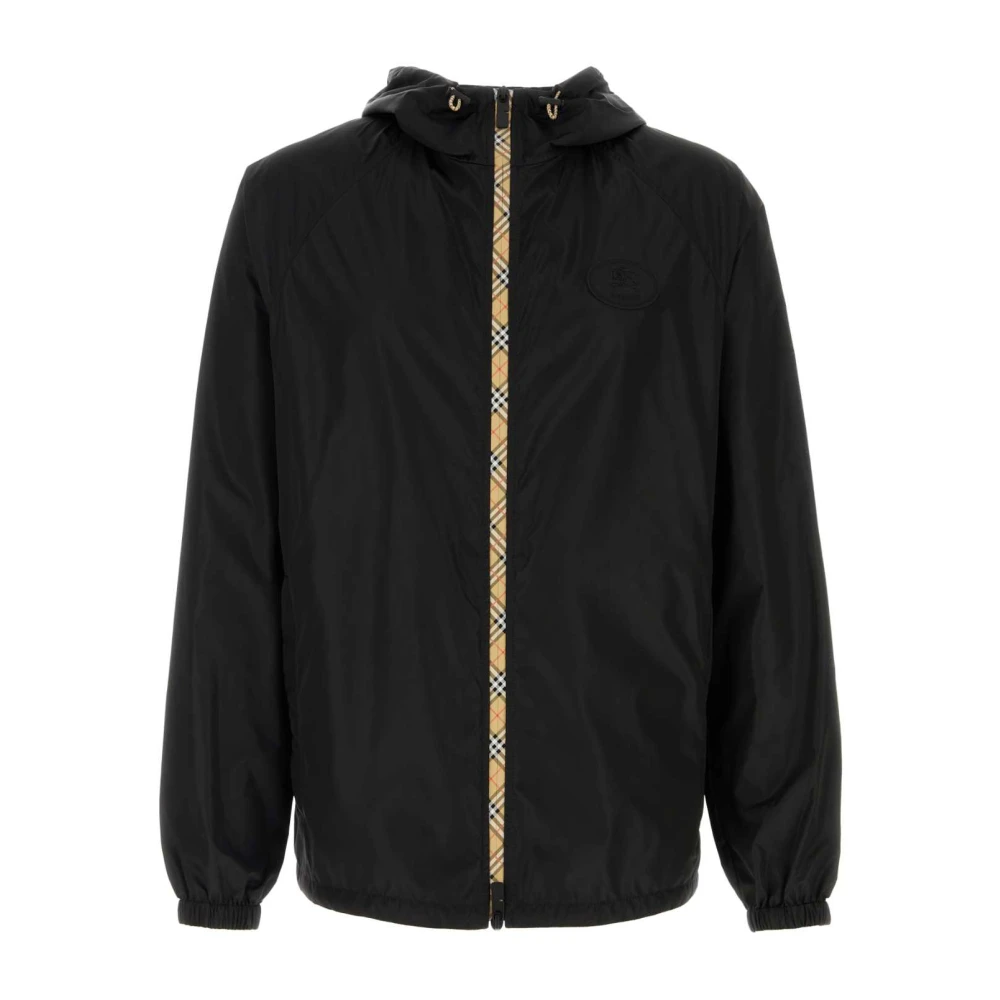 Burberry Uomo Nero - Nylon Windbreaker - Jackets - L