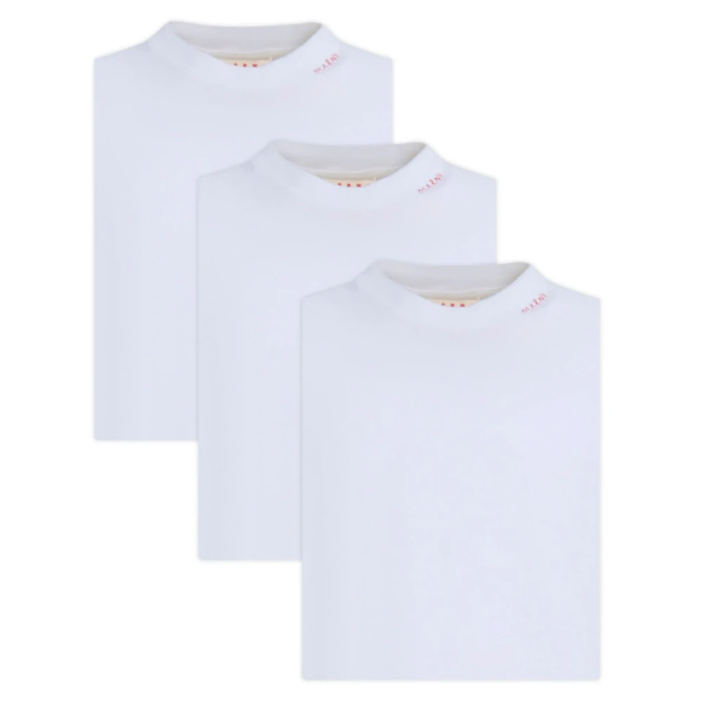 Marni Witte T-shirt 3-pack White Heren