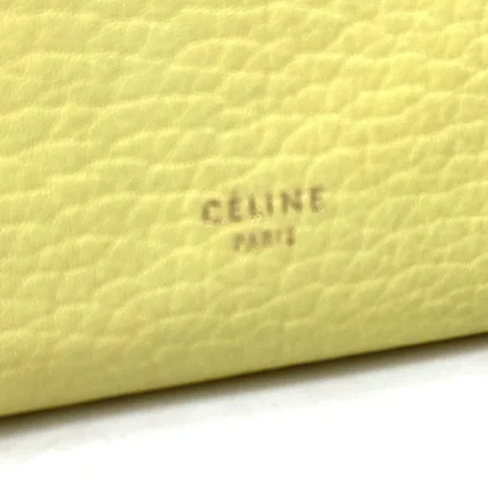 Celine Vintage Pre-owned Leather shoulder-bags Yellow Dames